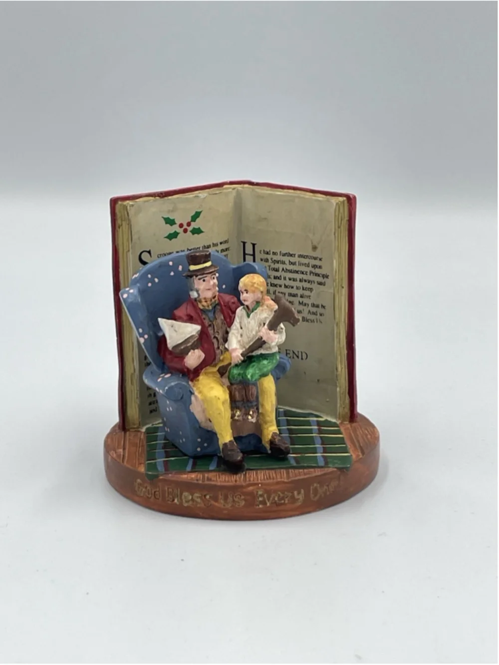 Russ Berrie A Christmas Carol Figurine 13980 Scrooge Diorama Tiny Tim The End